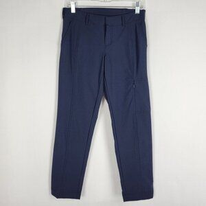 Athleta Womens Palisade Ankle Pants 2 Navy Blue Straight Cropped Outdoor Hiking